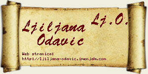 Ljiljana Odavić vizit kartica